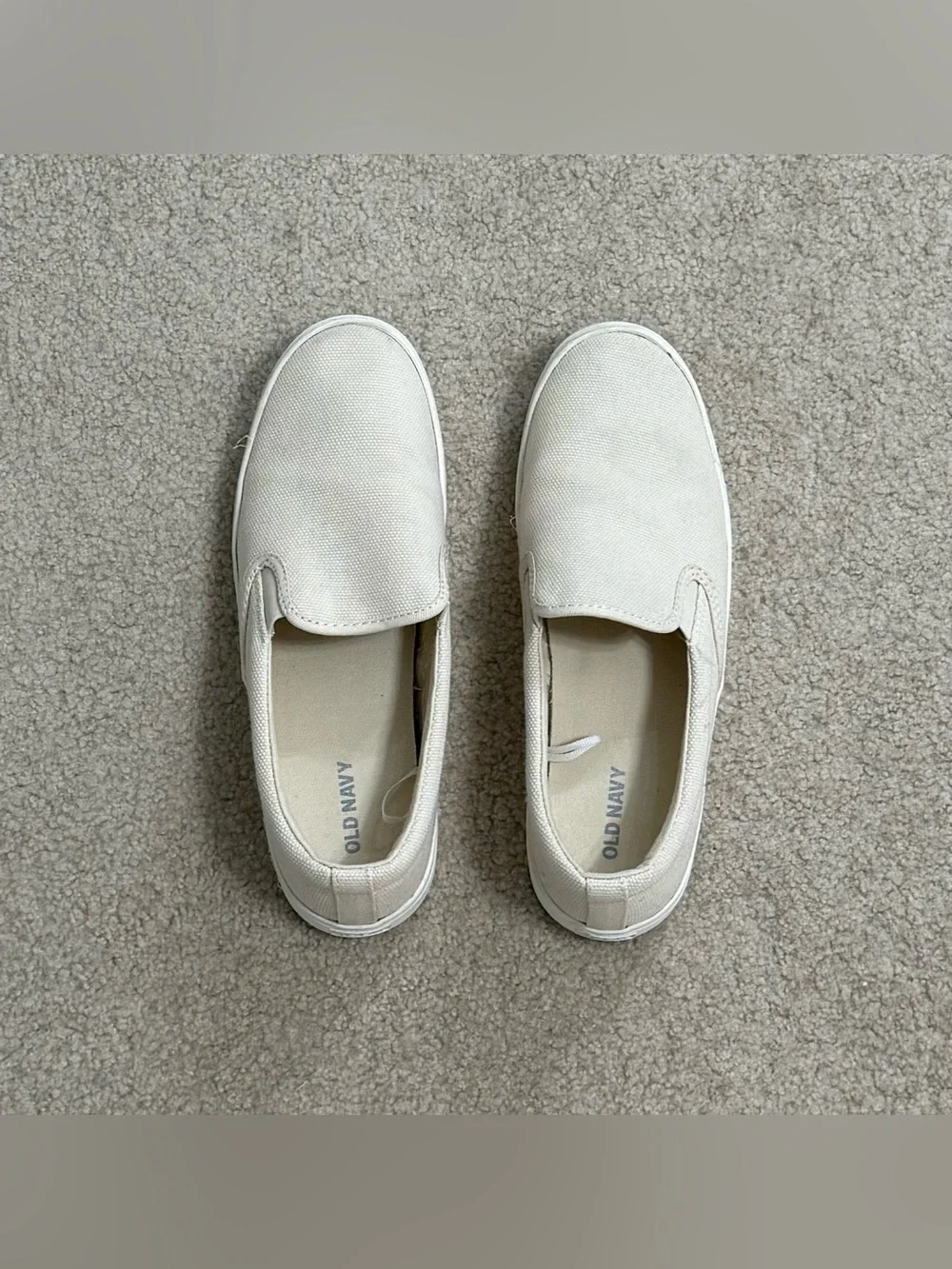 Old Navy Women's Slip-On Canvas Sneakers in Off-White
